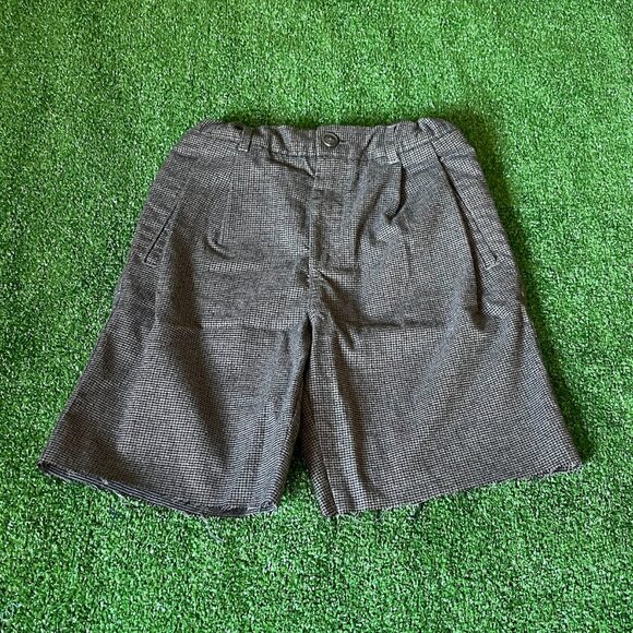 Zara Kids Adjustable Waist Pockets Brown Pleated Chino Cutoffs Shorts Size 10 - Picture 2 of 14